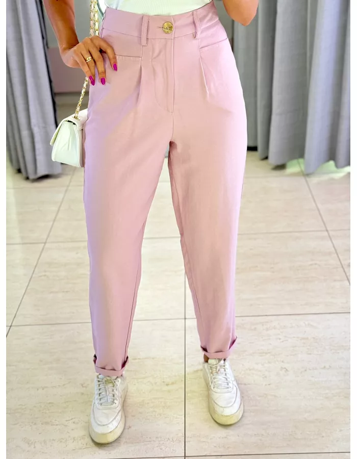 CALÇA BOLSO FRONTAL ROSE - MOOD STORE