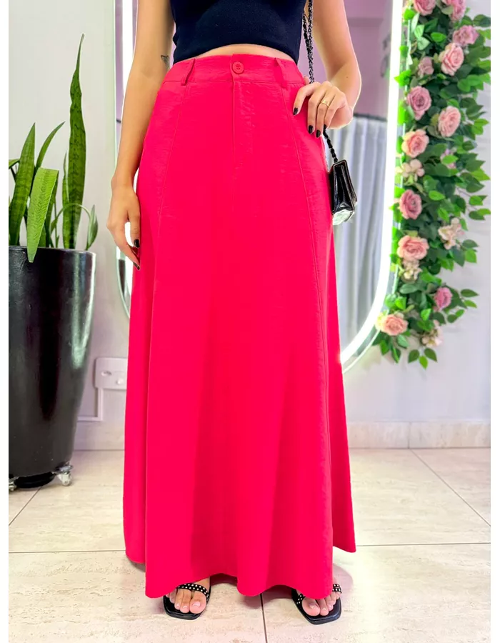 SAIA MIDI MONIQUE VERMELH - MOOD STORE