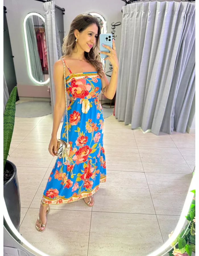 VESTIDO BETINA AZUL COLO... - MOOD STORE
