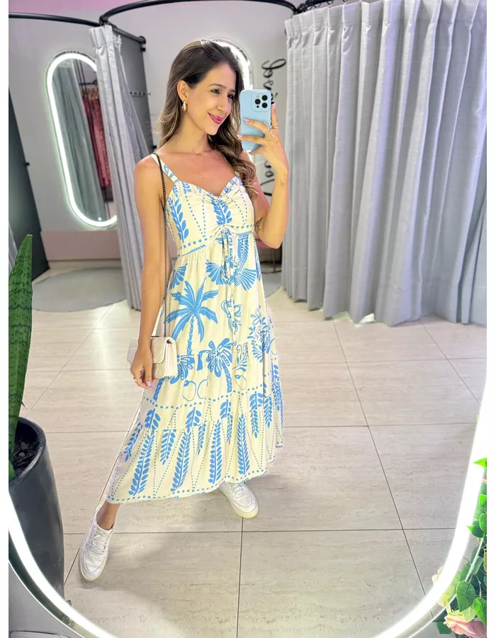 VESTIDO MIDI AJUSTE BUSTO... - MOOD STORE