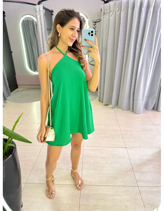 VESTIDO AMARRAÇÃO PESCOÇO... - MOOD STORE