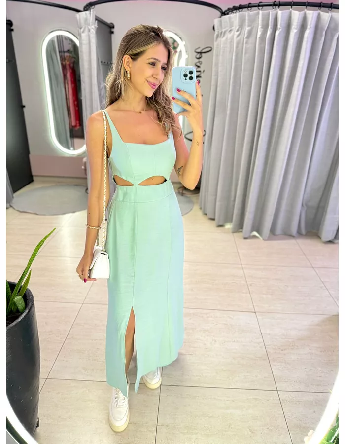 VESTIDO MIDI PAOLA VERDE ... - MOOD STORE