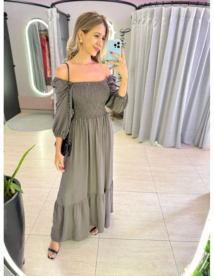 VESTIDO MIDI FERNANDA CIN... - MOOD STORE