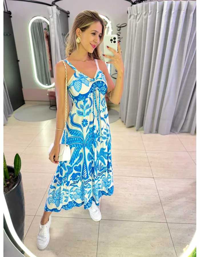 VESTIDO MIDI AJUSTE BUSTO... - MOOD STORE