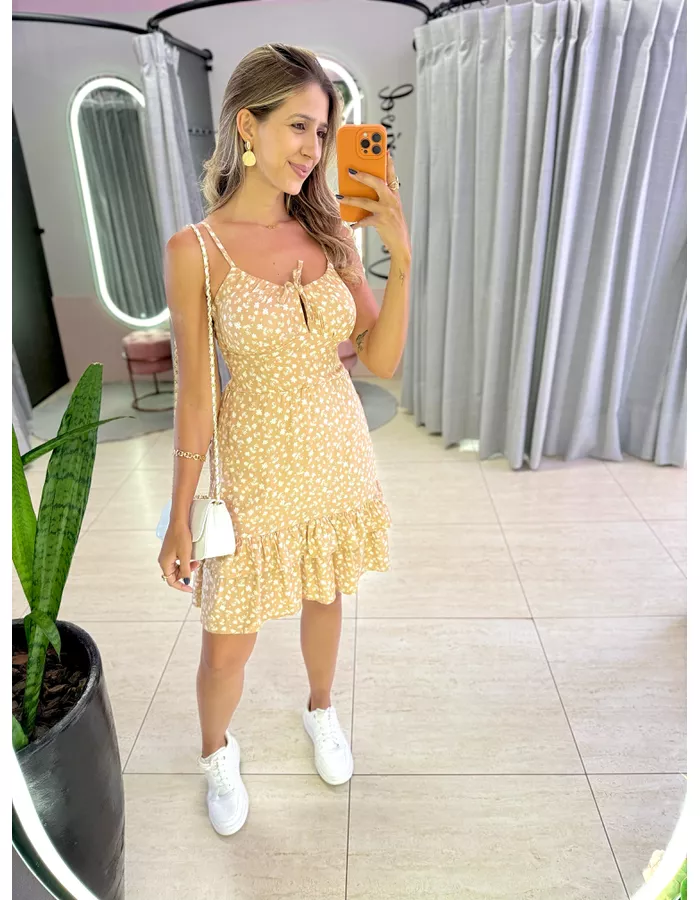 VESTIDO CURTO LIZ NUDE - MOOD STORE