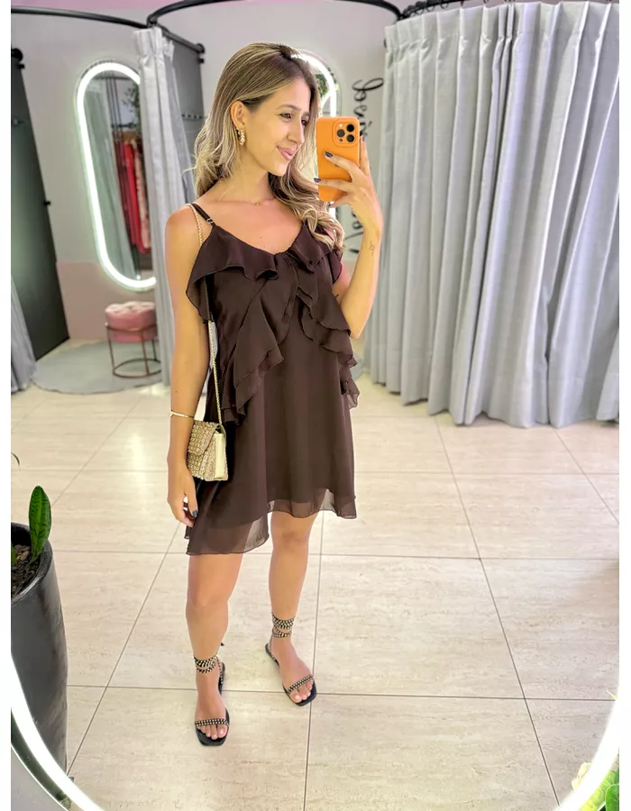 VESTIDO NAILA MARROM - MOOD STORE