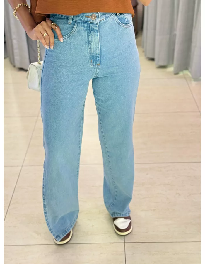 CALÇA FENDA LATERAL JEANS - MOOD STORE