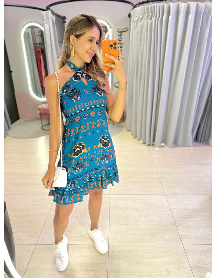 VESTIDO LIA AZUL - MOOD STORE