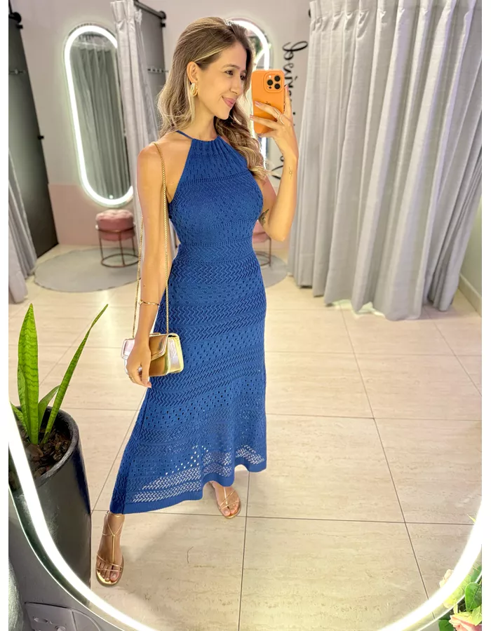 VESTIDO MELISSA AZUL - MOOD STORE