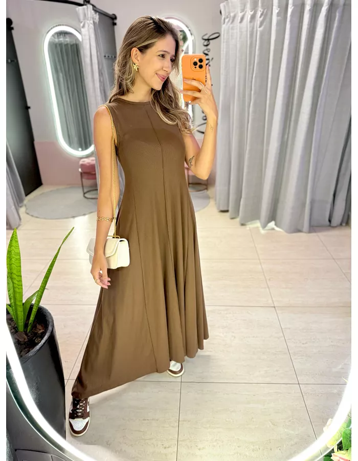 VESTIDO YASMIN CANELADO M... - MOOD STORE