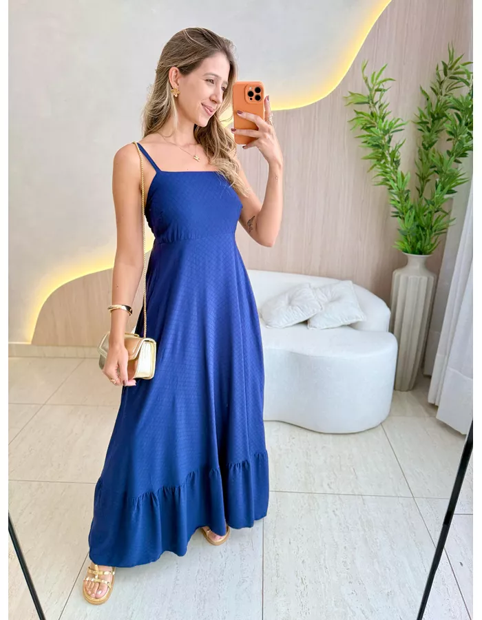 VESTIDO LAIS LONGUETE AZU... - MOOD STORE