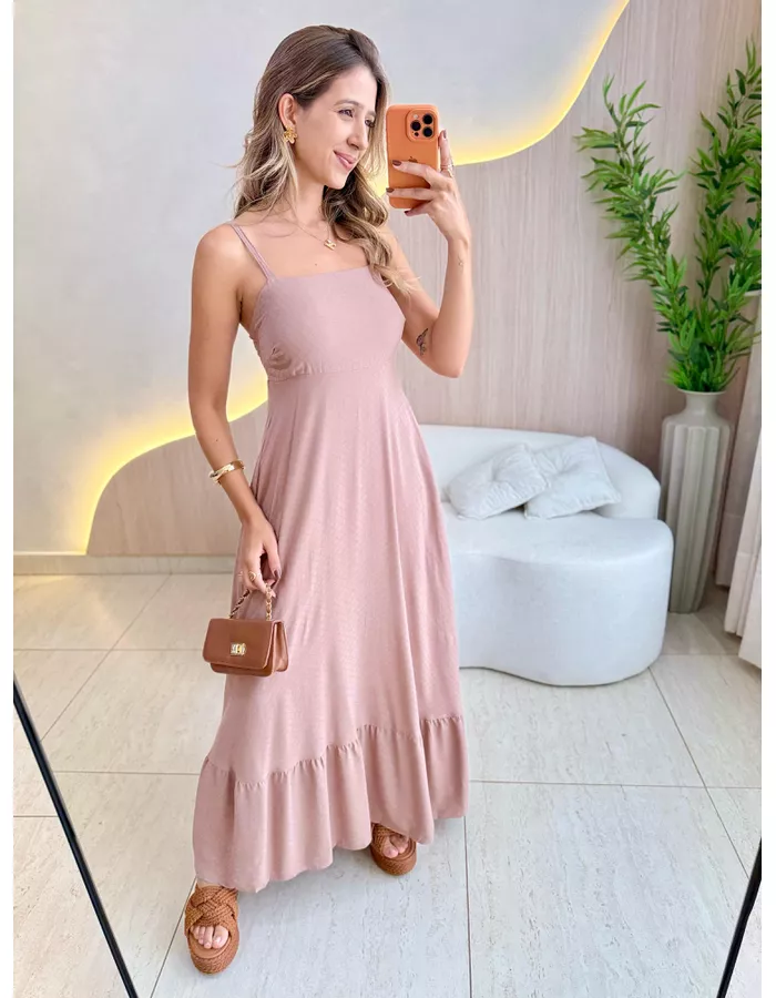 VESTIDO LAIS LONGUETE NUD - MOOD STORE