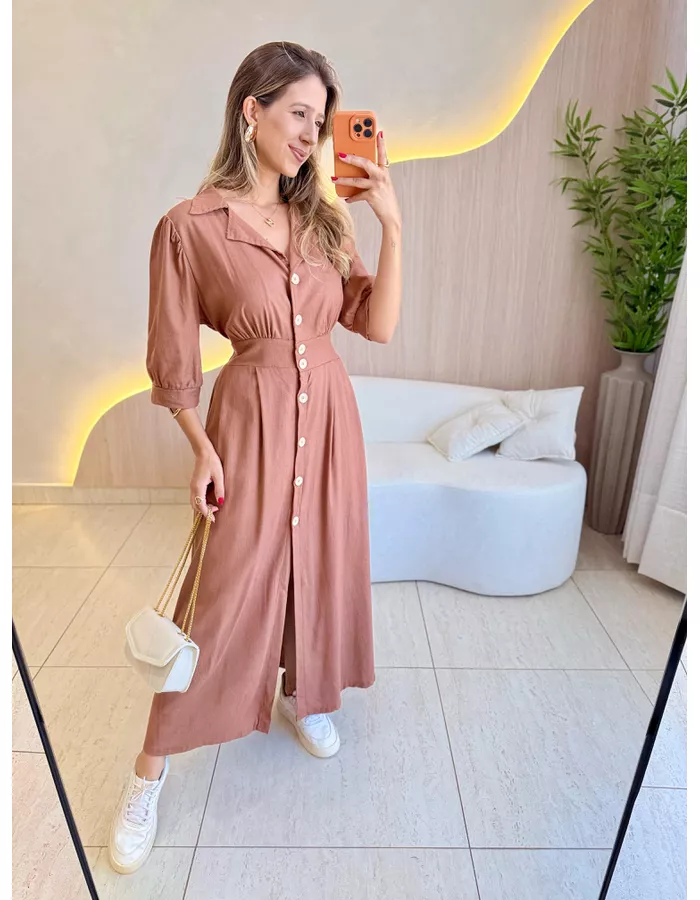 VESTIDO LINHO SHEILA MARR... - MOOD STORE