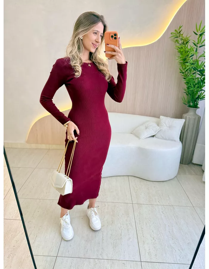 VESTIDO MIDI ELISANDRA MA... - MOOD STORE