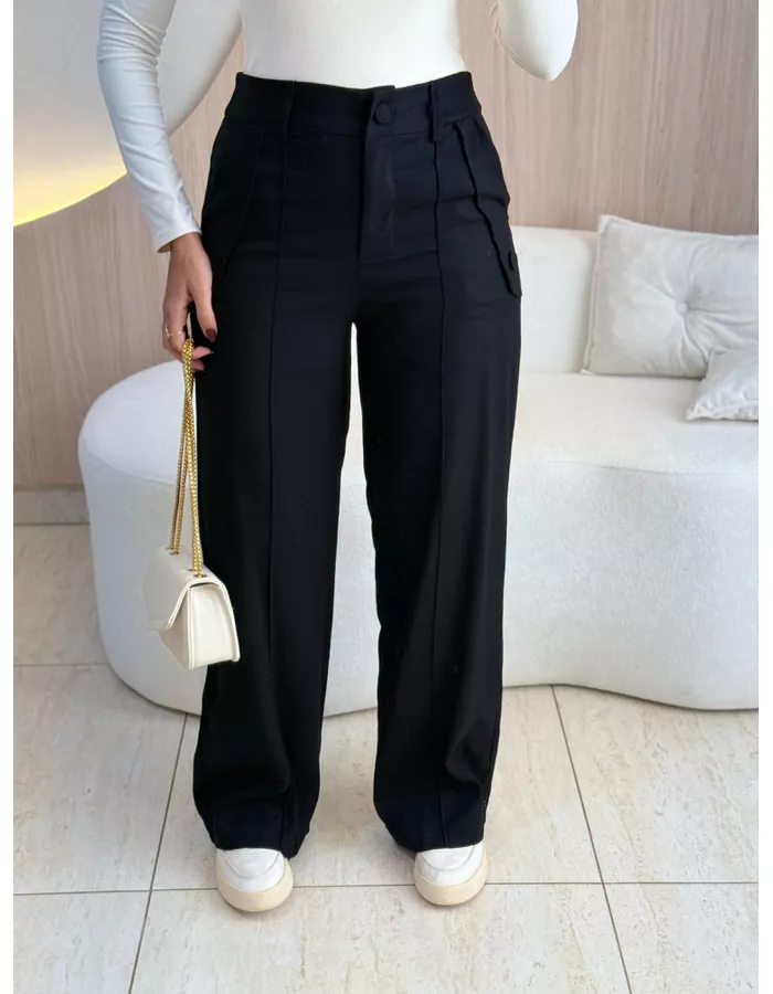 CALÇA PANTALONA LINHO BOT... - MOOD STORE