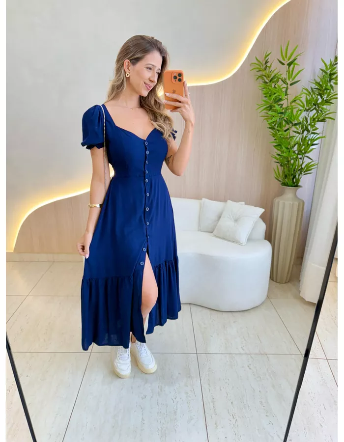 VESTIDO MIDI DANDARA AZUL... - MOOD STORE