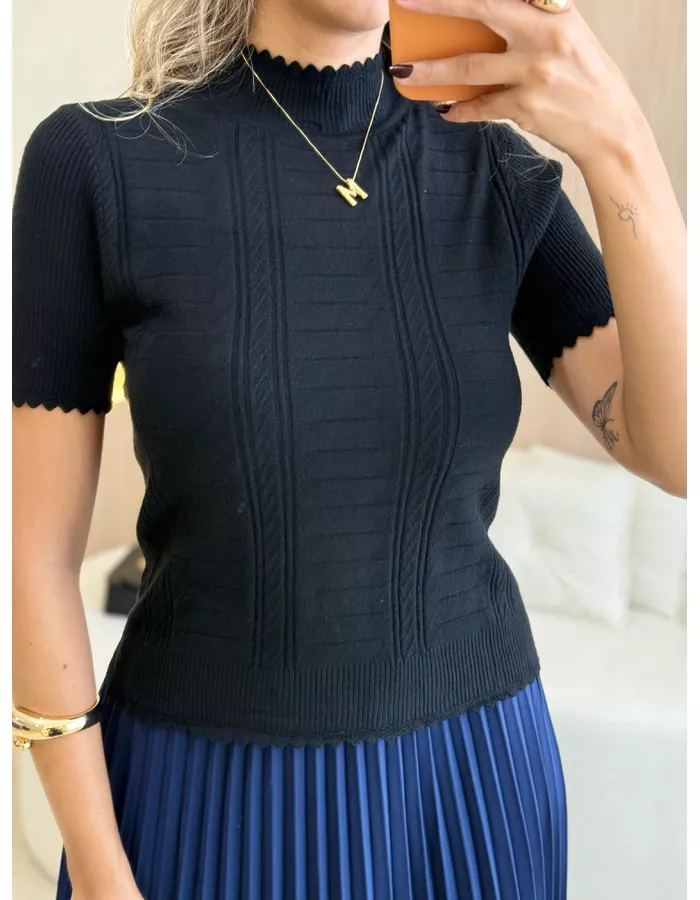 BLUSA TRICOT MELINDA PRET - MOOD STORE