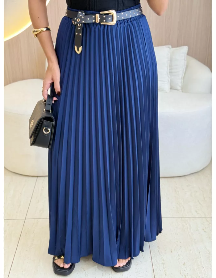 SAIA LONGUETE PLISSADA AZ... - MOOD STORE