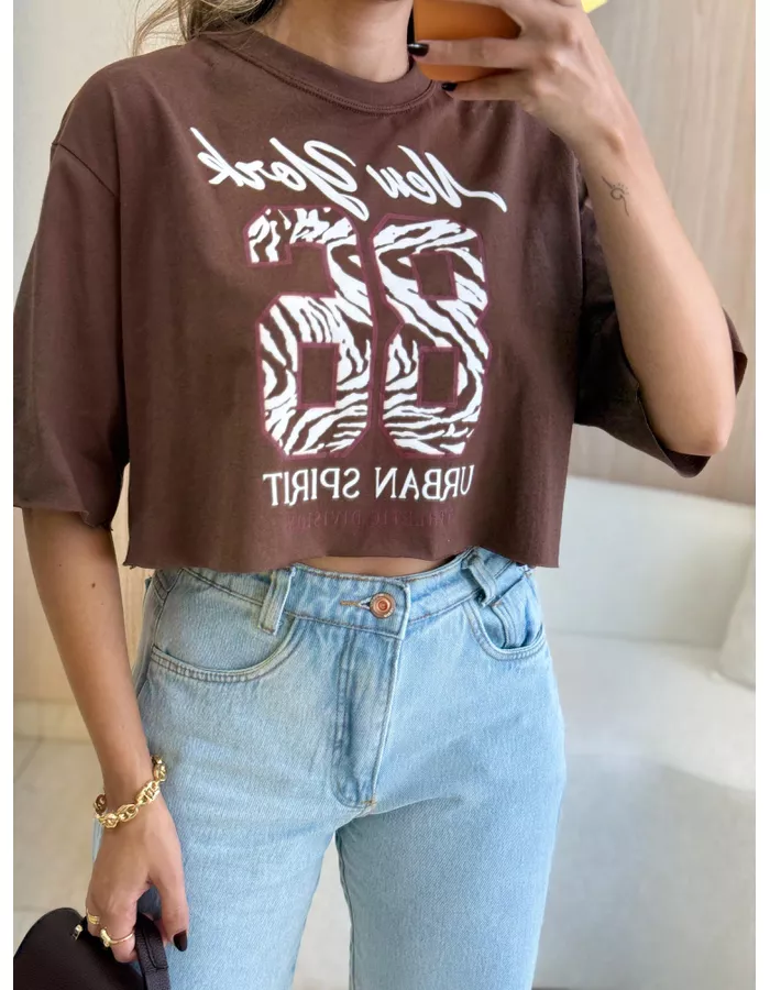BLUSA CROPPED NEW YORK MA... - MOOD STORE