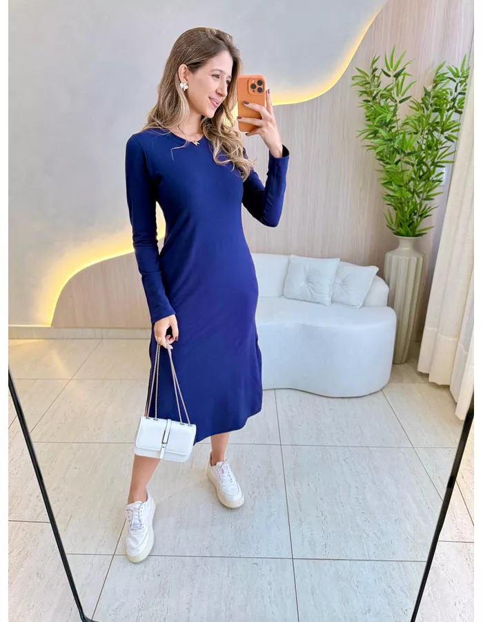 VESTIDO MOLETINHO MANGA A... - MOOD STORE