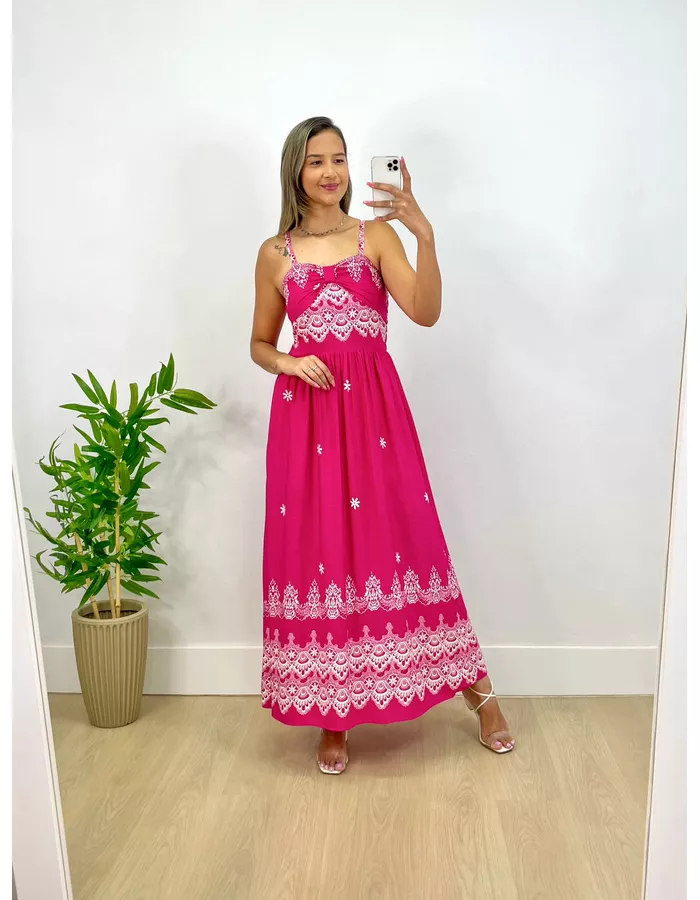 Vestido Laura Pink - Stefânia Dinardi Store