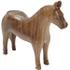 Escultura Miniatura de Cavalo em Madeira Maciça