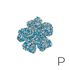 Aplique de Strass em formato de Flor P (5,5 x 5,5cm) - Blue