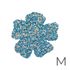 Aplique de Strass em formato de Flor M (7 x 7,5cm) - Blue