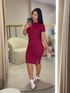 Vestido Tubinho Bordo