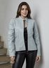 Jaqueta De Couro Pelica Patchwork Feminina Azul Bebê Bia