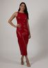 Vestido de Pelica Feminino Vermelho Flora