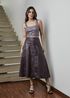 Saia De Couro Pelica Patchwork Feminina Uva