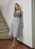 Saia De Couro Pelica Patchwork Feminina Lilás