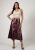 Saia De Couro Pelica Patchwork Feminina Metal Turmalina