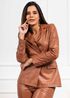 Blazer de Couro Feminino Caramelo