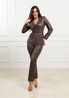 Blazer de Couro Feminino Marrom