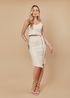 Saia de Couro Pelica Off-White Atena