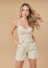Short De Couro Feminino Off-White Ana 