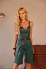 Cropped de Couro Feminino Verde Mar Diana 
