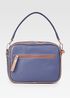 Bolsa de Couro Azul Marinho Sofia