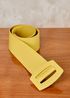 Cinto De Couro Amarelo
