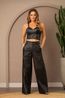 Calça de Couro Feminina Preta Rebecca
