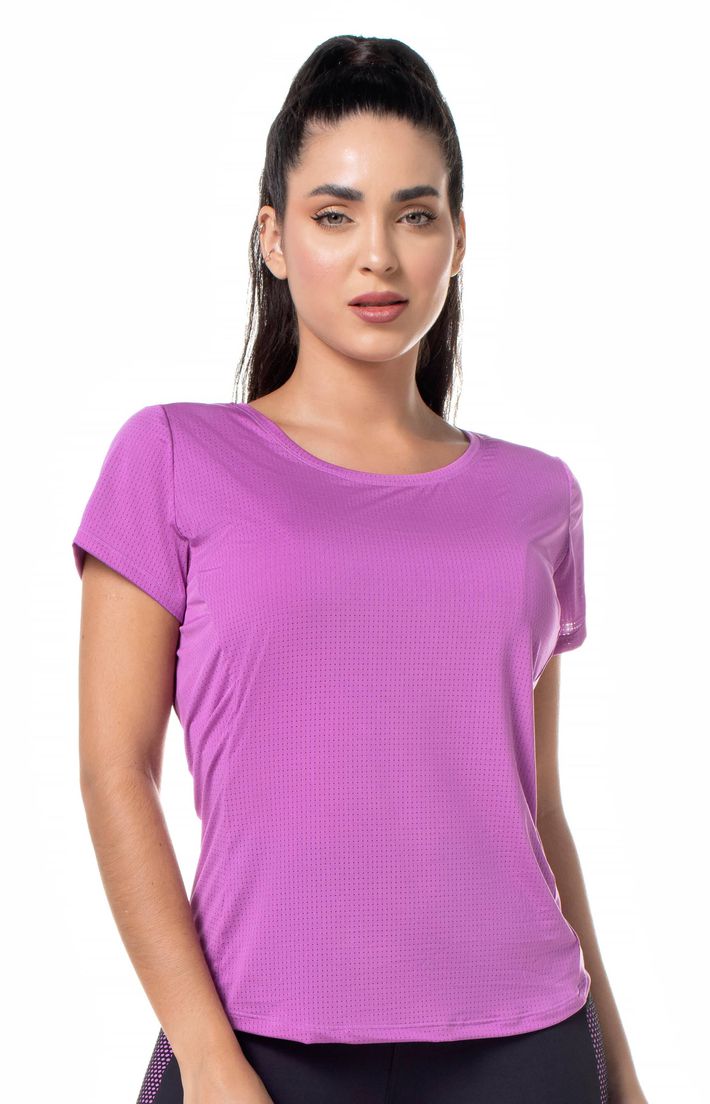 Camiseta T-shirt Candy Dry Violeta - Texfit Brasil