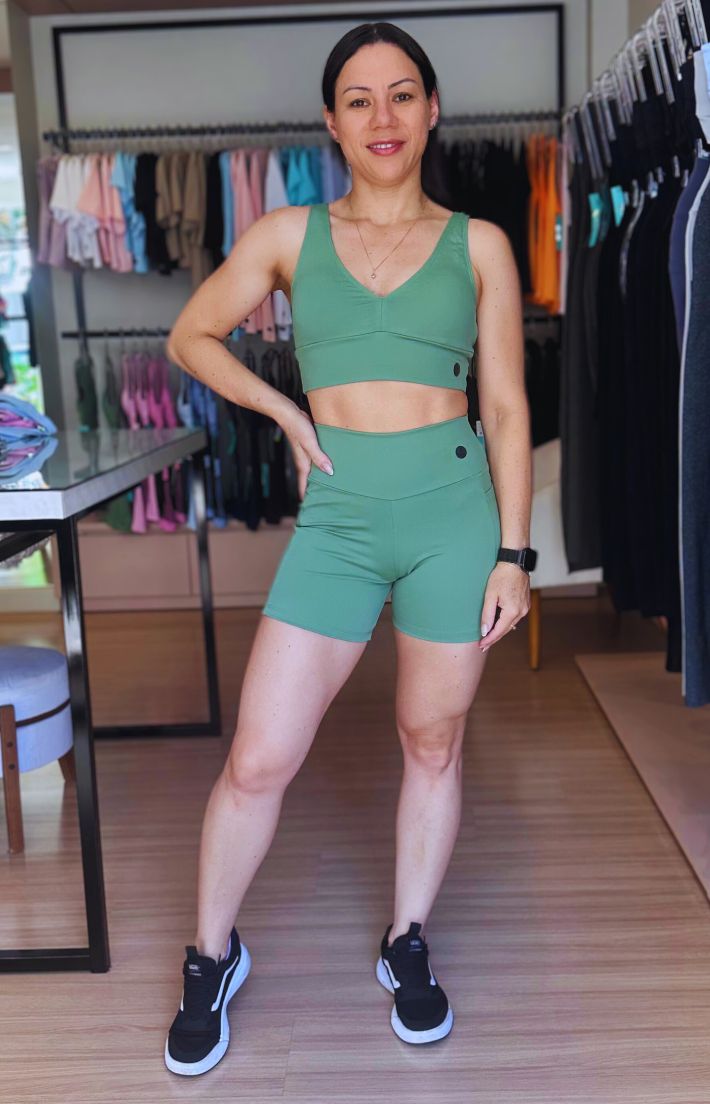 Conjunto Top e Shorts Confort Verde