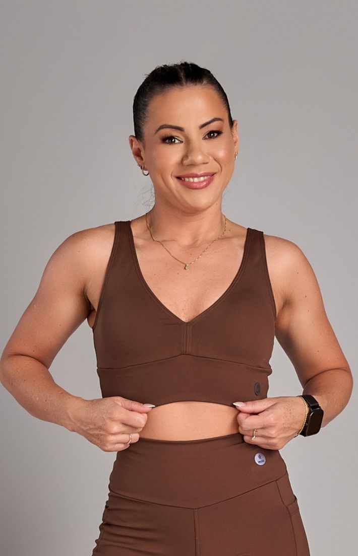 Top Confort Classic Marrom - Texfit Brasil