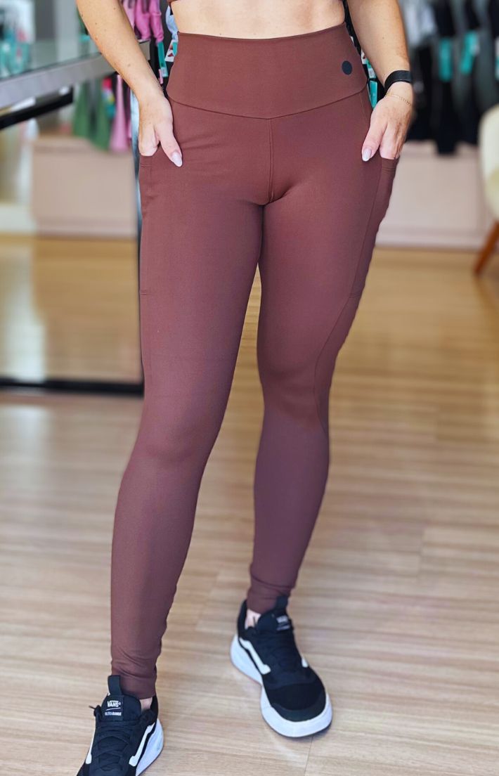 Legging Confort Classic Marrom - Texfit Brasil