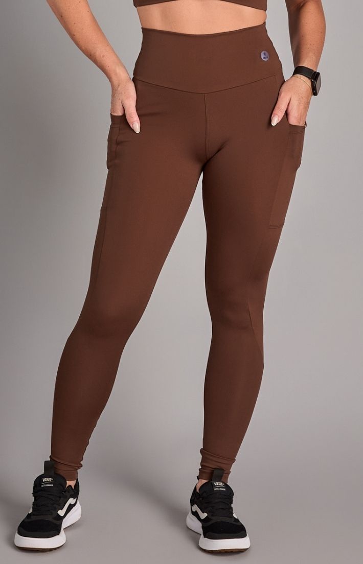 Legging Confort Classic Marrom - Texfit Brasil
