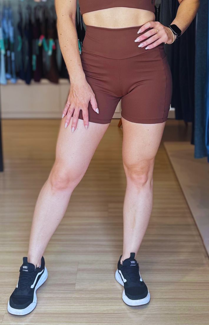 Shorts Confort Classic Marrom - Texfit Brasil