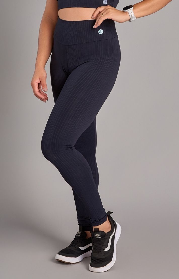  Legging Empina Bumbum Canelada Bionic Preto - Texfit Brasil
