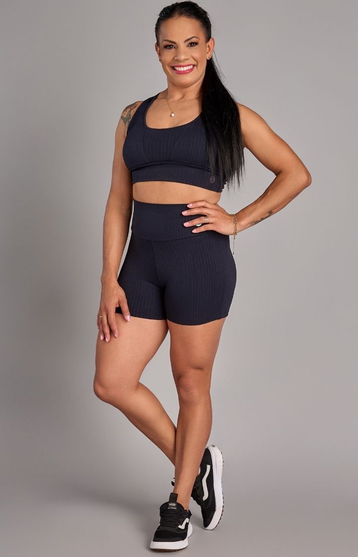 Conjunto Top e Shorts Bionic Preto 